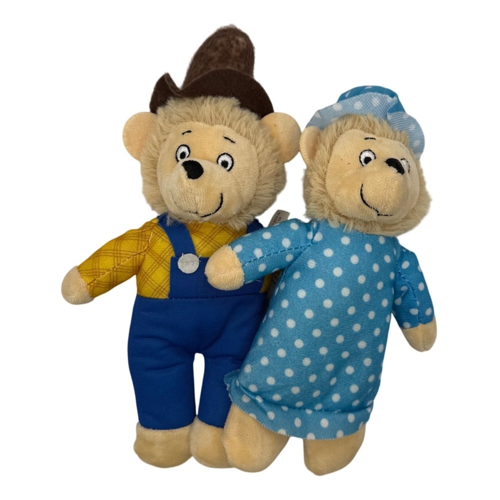 PBS Kids Berenstain Bears 2 Piece Set Plush 9 Inch Papa & Mama